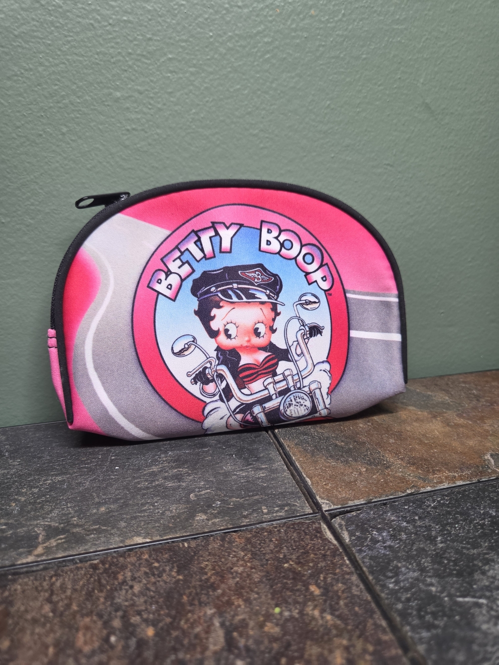 Betty Boop Pink and Gray Zip Pouch/ Wallet